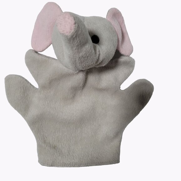 Elephant Hand Puppet 8 inch Plush Puppet Gray Stuffed Animal Educational Toy - Picture 2 of 5